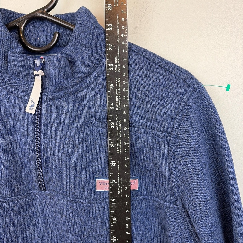 Vineyard Vines Sweater Mens Small Blue Quarter Zip Mock Neck Kentucky Pullover - Picture 8 of 10